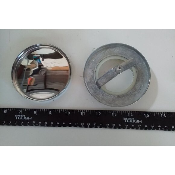 Chrome Air Cleaner Filter Filter 4" x 2" assembly for carburetor W/ 2 5/8" 2 5/1 - Picture 7 of 9